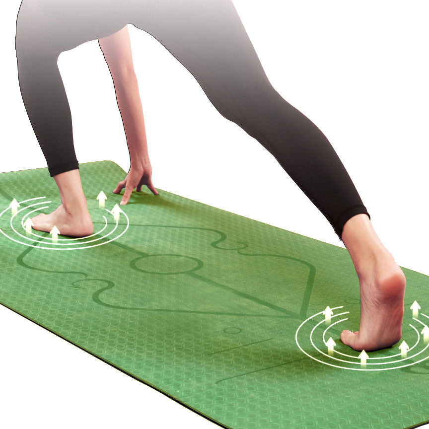 Eco Friendly Non Slip Yoga Mat, Body Alignment System, SGS Certified TPE  Materia